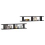 Estantes de pared 2 uds madera contrachapada negro 105x18x20 cm de , Estantes y estanterías - Ref: Foro24-807206, Precio: 35,...