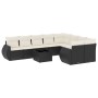 Set de sofás de jardín 10 pzas cojines ratán sintético negro de , Conjuntos de jardín - Ref: Foro24-3254183, Precio: 614,66 €...