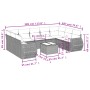 Set de sofás de jardín 10 pzas cojines ratán sintético negro de , Conjuntos de jardín - Ref: Foro24-3254143, Precio: 614,66 €...