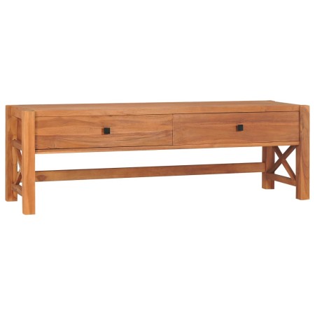 Mueble de TV de madera de teca 140x40x45 cm en Muebles TV | Comprar online en Foru.es