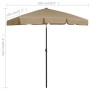 Sombrilla de playa taupe 180x120 cm de vidaXL, Sombrillas - Ref: Foro24-314722, Precio: 43,34 €, Descuento: %