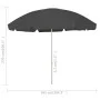 Sombrilla de playa gris antracita 300 cm de vidaXL, Sombrillas - Ref: Foro24-314710, Precio: 35,68 €, Descuento: %