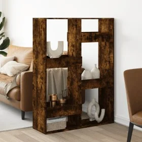 Separador de ambientes madera roble ahumado 100x33x135 cm de , Librerías y estanterías - Ref: Foro24-3309559, Precio: 91,26 €...