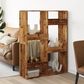 Separador de ambientes madera envejecida 100x33x135 cm de , Librerías y estanterías - Ref: Foro24-3309562, Precio: 93,10 €, D...