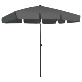 Sombrilla de playa gris antracita 200x125 cm de vidaXL, Sombrillas - Ref: Foro24-314729, Precio: 43,73 €, Descuento: %