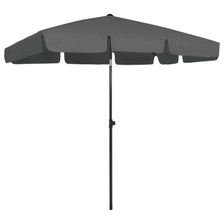 Sombrilla de playa gris antracita 200x125 cm de vidaXL, Sombrillas - Ref: Foro24-314729, Precio: 41,10 €, Descuento: %