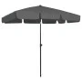 Sombrilla de playa gris antracita 200x125 cm de vidaXL, Sombrillas - Ref: Foro24-314729, Precio: 43,73 €, Descuento: %