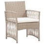 Sillones de jardín con cojines 2 unidades ratán sintético beige de , Sillas de jardín - Ref: Foro24-363408, Precio: 151,17 €,...