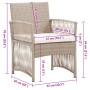 Sillones de jardín con cojines 2 unidades ratán sintético beige de , Sillas de jardín - Ref: Foro24-363408, Precio: 151,17 €,...