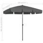 Sombrilla de playa gris antracita 200x125 cm de vidaXL, Sombrillas - Ref: Foro24-314729, Precio: 41,10 €, Descuento: %