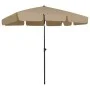 Sombrilla de playa taupe 200x125 cm de vidaXL, Sombrillas - Ref: Foro24-314730, Precio: 45,56 €, Descuento: %