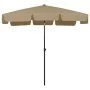 Sombrilla de playa taupe 200x125 cm de vidaXL, Sombrillas - Ref: Foro24-314730, Precio: 45,56 €, Descuento: %