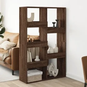 Separador de ambientes madera marrón roble 100x33x155,5 cm de , Librerías y estanterías - Ref: Foro24-3309570, Precio: 109,06...