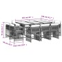 Set de comedor de jardín 11 pzas y cojines ratán sintético gris de , Conjuntos de jardín - Ref: Foro24-3211748, Precio: 585,1...