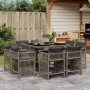 Set comedor jardín 9 pzas y cojines ratán sintético gris de , Conjuntos de jardín - Ref: Foro24-3211736, Precio: 456,51 €, De...