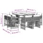 Set comedor jardín 9 pzas y cojines ratán sintético gris de , Conjuntos de jardín - Ref: Foro24-3211736, Precio: 456,51 €, De...