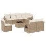 Set de sofás de jardín 9 pzas con cojines ratán sintético beige en Conjuntos de jardín | Comprar online en Foru.es