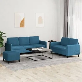 Juego de sofás 3 piezas terciopelo azul de , Sofás - Ref: Foro24-3202033, Precio: 585,08 €, Descuento: %