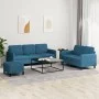 Juego de sofás 3 piezas terciopelo azul de , Sofás - Ref: Foro24-3202033, Precio: 585,08 €, Descuento: %