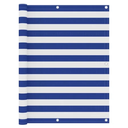 Toldo para balcón tela oxford blanco y azul 120x300 cm de vidaXL, Sombrillas - Ref: Foro24-134920, Precio: 19,48 €, Descuento: %