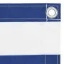 Toldo para balcón tela oxford blanco y azul 120x300 cm de vidaXL, Sombrillas - Ref: Foro24-134920, Precio: 19,48 €, Descuento: %