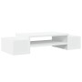 Soporte de pantalla con almacenaje madera blanco 70x27x15 cm de , Bases y elevadores para ordenadores - Ref: Foro24-854679, P...