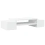 Soporte de pantalla con almacenaje madera blanco 70x27x15 cm de , Bases y elevadores para ordenadores - Ref: Foro24-854679, P...