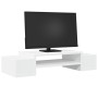 Soporte de pantalla con almacenaje madera blanco 70x27x15 cm de , Bases y elevadores para ordenadores - Ref: Foro24-854679, P...