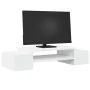 Soporte de pantalla con almacenaje madera blanco 70x27x15 cm de , Bases y elevadores para ordenadores - Ref: Foro24-854679, P...