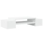 Soporte de pantalla con almacenaje madera blanco 70x27x15 cm de , Bases y elevadores para ordenadores - Ref: Foro24-854679, P...