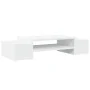 Soporte de pantalla con almacenaje madera blanco 70x27x15 cm de , Bases y elevadores para ordenadores - Ref: Foro24-854679, P...