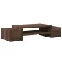 Soporte de pantalla con almacenaje marrón roble 70x27x15 cm de , Bases y elevadores para ordenadores - Ref: Foro24-854685, Pr...