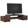Soporte de pantalla con almacenaje marrón roble 70x27x15 cm de , Bases y elevadores para ordenadores - Ref: Foro24-854685, Pr...