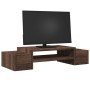 Soporte de pantalla con almacenaje marrón roble 70x27x15 cm de , Bases y elevadores para ordenadores - Ref: Foro24-854685, Pr...