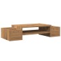 Soporte de pantalla con almacenaje roble artisian 70x27x15 cm de , Bases y elevadores para ordenadores - Ref: Foro24-854687, ...