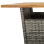 Mesa y taburetes altos jardín 5 piezas y cojines ratán PE gris de , Conjuntos de jardín - Ref: Foro24-3261483, Precio: 435,52...