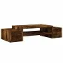Soporte de pantalla con almacenaje roble ahumado 70x27x15 cm de , Bases y elevadores para ordenadores - Ref: Foro24-854683, P...
