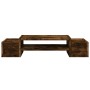 Soporte de pantalla con almacenaje roble ahumado 70x27x15 cm de , Bases y elevadores para ordenadores - Ref: Foro24-854683, P...