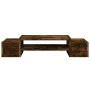 Soporte de pantalla con almacenaje roble ahumado 70x27x15 cm de , Bases y elevadores para ordenadores - Ref: Foro24-854683, P...