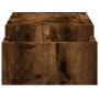 Soporte de pantalla con almacenaje roble ahumado 70x27x15 cm de , Bases y elevadores para ordenadores - Ref: Foro24-854683, P...