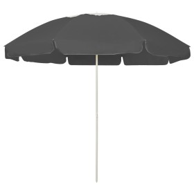 Sombrilla de playa gris antracita 240 cm de vidaXL, Sombrillas - Ref: Foro24-314714, Precio: 27,70 €, Descuento: %
