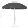 Sombrilla de playa gris antracita 240 cm de vidaXL, Sombrillas - Ref: Foro24-314714, Precio: 27,70 €, Descuento: %