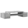 Soporte de pantalla con almacenaje gris Sonoma 70x27x15 cm de , Bases y elevadores para ordenadores - Ref: Foro24-854684, Pre...