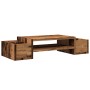 Soporte de pantalla con almacenaje madera envejecida 70x27x15cm de , Bases y elevadores para ordenadores - Ref: Foro24-854686...