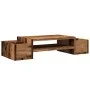 Soporte de pantalla con almacenaje madera envejecida 70x27x15cm de , Bases y elevadores para ordenadores - Ref: Foro24-854686...