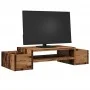 Soporte de pantalla con almacenaje madera envejecida 70x27x15cm de , Bases y elevadores para ordenadores - Ref: Foro24-854686...
