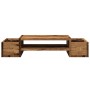 Soporte de pantalla con almacenaje madera envejecida 70x27x15cm de , Bases y elevadores para ordenadores - Ref: Foro24-854686...