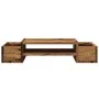Soporte de pantalla con almacenaje madera envejecida 70x27x15cm de , Bases y elevadores para ordenadores - Ref: Foro24-854686...