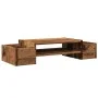 Soporte de pantalla con almacenaje madera envejecida 70x27x15cm de , Bases y elevadores para ordenadores - Ref: Foro24-854686...