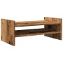 Soporte de pantalla madera ingeniería envejecida 50x27x20 cm de , Bases y elevadores para ordenadores - Ref: Foro24-854785, P...